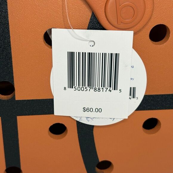 Bogg Bag Bitty Slam Dunk Orange Black Basketball Bag NWT Clear Accessory Bag - Picture 3 of 9